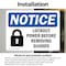 Signmission Lockout Power Before Removing Guards OSHA Notice Sign, Vinyl Decal, 10in W x 7in L, 2PK OS-2PACK-NS-D-710-L-15903 - alternate 3